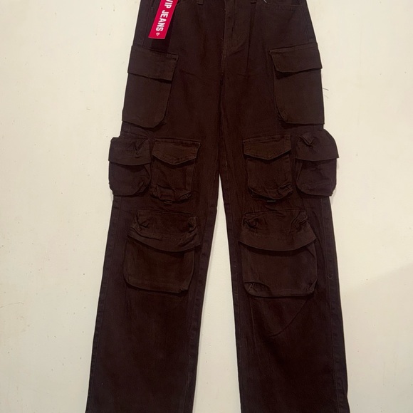 VIP Brown Jeans with Pink Tags - Picture 2 of 6